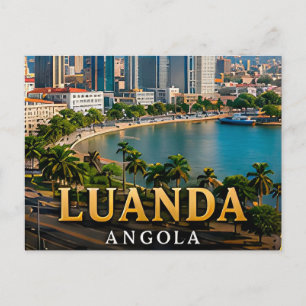 Luanda-Bucht und moderne angolanische Skyline Postkarte