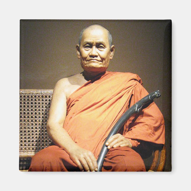 Luang Poo Cha Subhaddho ... Buddhistischer Mönch Magnet (Vorne)