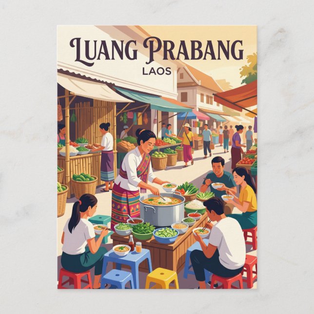 Luang Prabang Laos Postkarte (Vorderseite)