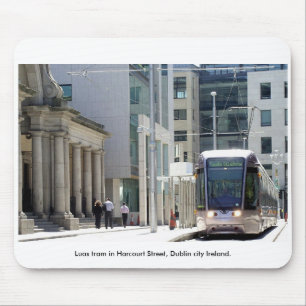 Luas Tram, Harcourt St., Dublin City Irland Mousepad