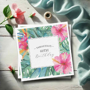Luau 60. Geburtstag Thema Serviette