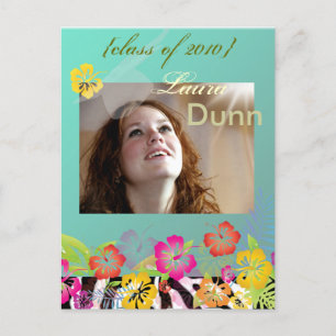 Luau Abschlüsse, Fotos Postkarten/Gaumenfarbe Einladungspostkarte