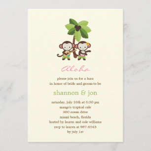 Luau Affen Engagement Party oder Dusche Einladung