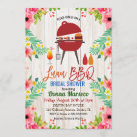 Luau Aloha GRILLEN Tropical Bridal Dusche Einladun
