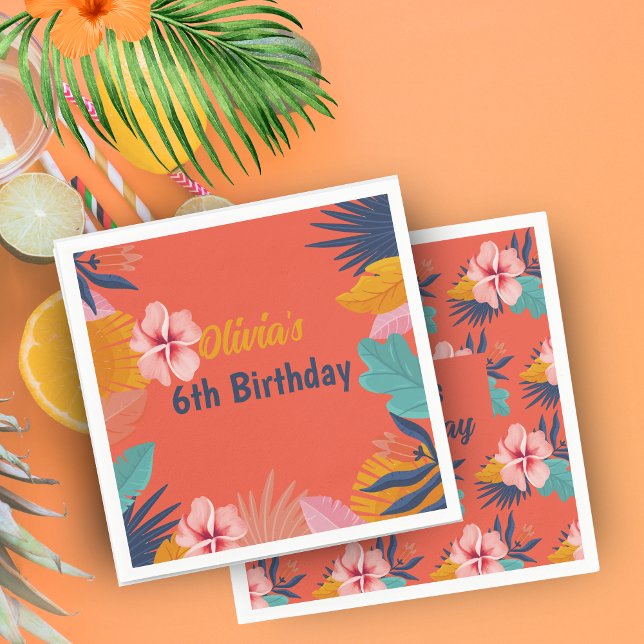 Luau aloha Sommer tropischen Geburtstag Serviette (Von Creator hochgeladen)