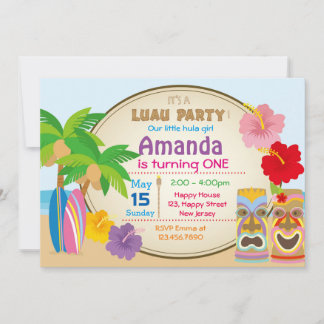 Luau Birthday Einladung