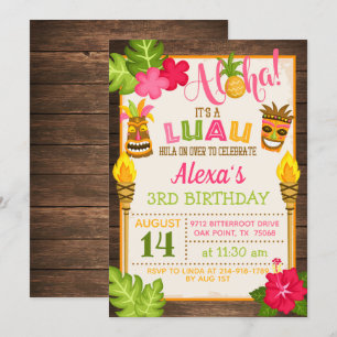 Luau Birthday Einladung