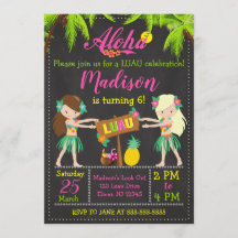Luau Birthday Einladung Aloha Invites
