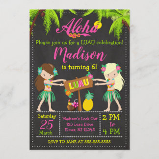 Luau Birthday Einladung Aloha Invites