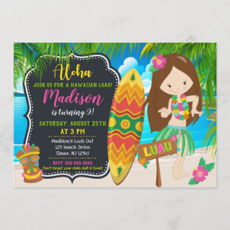 Luau Birthday Einladung Aloha Invites