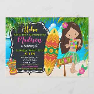 Luau Birthday Einladung Aloha Invites