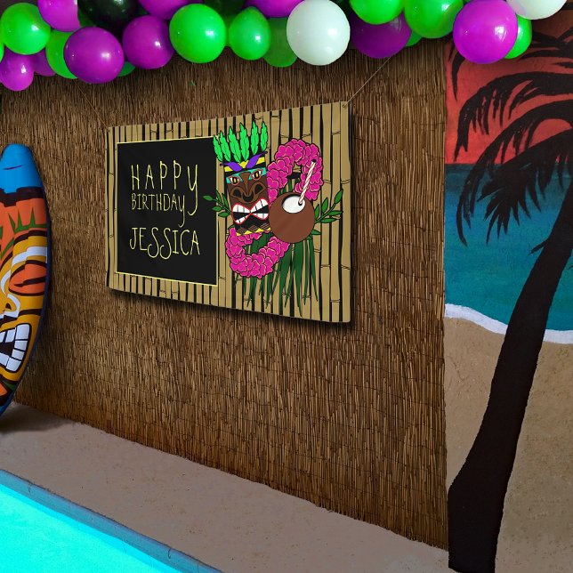 Luau Birthday Party Banner Individuelle Name (Von Creator hochgeladen)