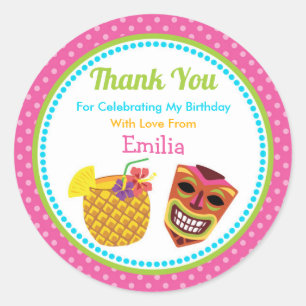 Luau Birthday Party Fevor Sticker