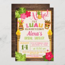 Luau Bridal Dusche Einladung