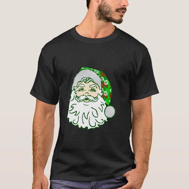 Luau Christmas Hawaiian Santa Claus Hawaii Xmas Ju T-Shirt (Vorderseite)
