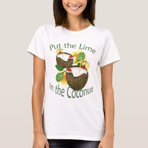 Luau Coconut Drink Limones Party Funny Ladys T - S T-Shirt