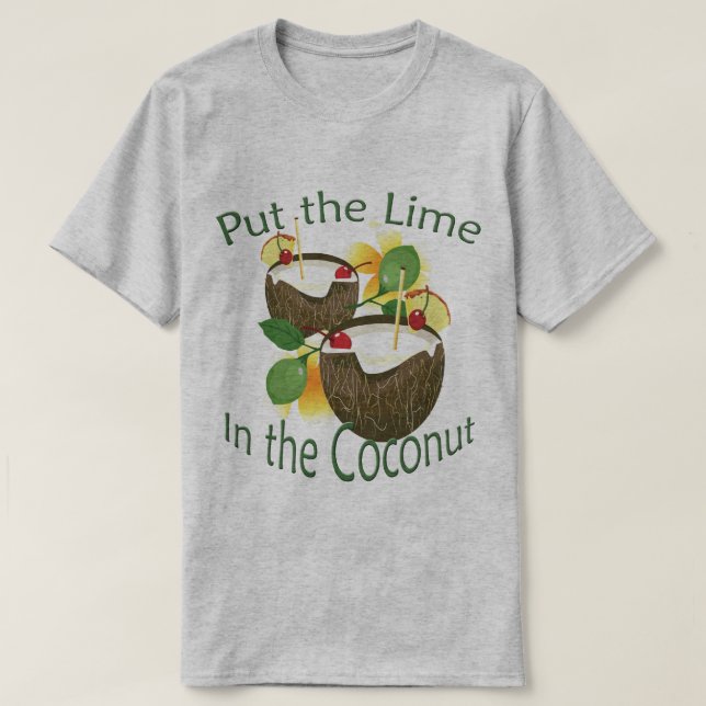 Luau Coconut Drink Limones Party T - Shirt (Design vorne)