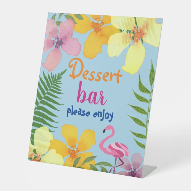 Luau Dessert Bar Sockelschild (Vorderseite)