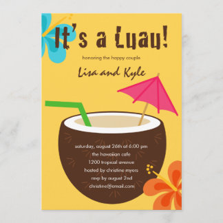 Luau-Dusche oder Engagement-Partei Einladung