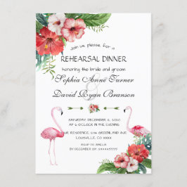 Luau Flamingo Tropical Probe Dinner Einladung