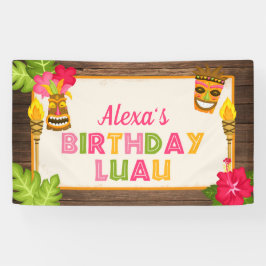 Luau Geburtstags-Fahne - Mädchen Banner