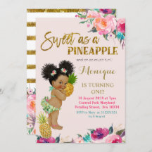 Luau Geburtstagseinladung Afrikanischer Amerikaner