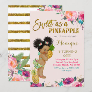 Luau Geburtstagseinladung Afrikanischer Amerikaner Einladung