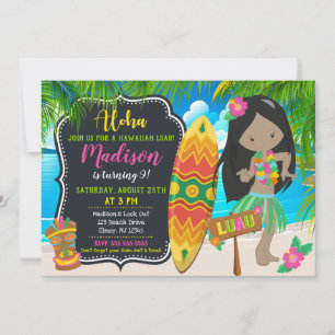 Luau-Geburtstagseinladung Aloha Einladungen