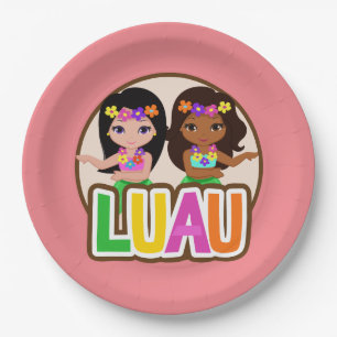 Luau Girls Pappteller