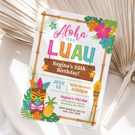 Luau Hawaiian Birthday Einladung