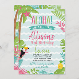 Luau Hawaiian Geburtstag Einladung