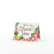 Luau Hawaiian Rustic Beach Dankeschön Karte