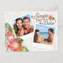 Luau Hawaiian Rustic Beach Save the Date Ankündigungspostkarte