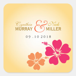 Luau/HawaiianWedding Sticker