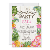 Luau Hawiian Beach Rustikale Geburtstagsparty