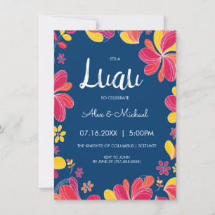 Luau Invite - Hawaiianische Tropische Party Einlad Einladung