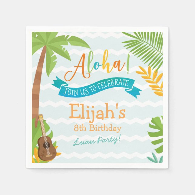 Luau Paper Napkins Serviette (Vorderseite)