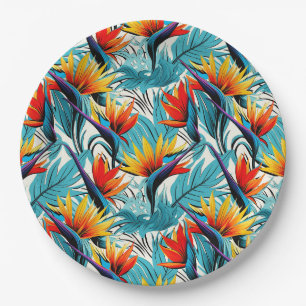 Luau Paradiesvogel  Pappteller