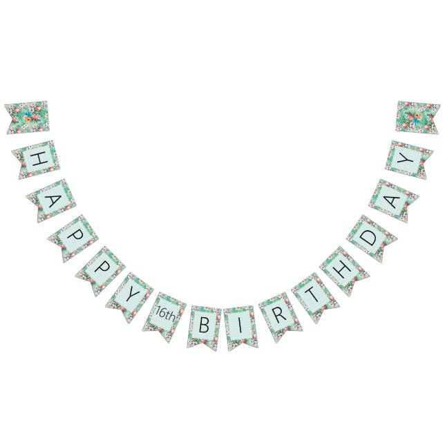 Luau Party Banner | Flamingos & Palms (Alle)