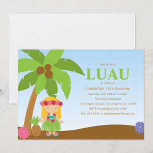 Luau   Party Einladung