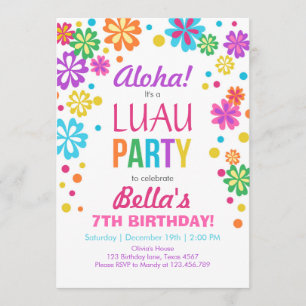Luau Party Einladung Tropischer Geburtstag Aloha