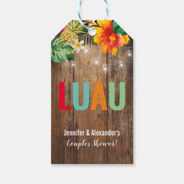 Luau Party Geschenkanhänger (Vorderseite)