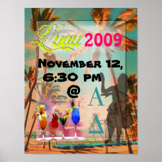 Luau Party Posters Vintager hawaiianischer Strand Poster