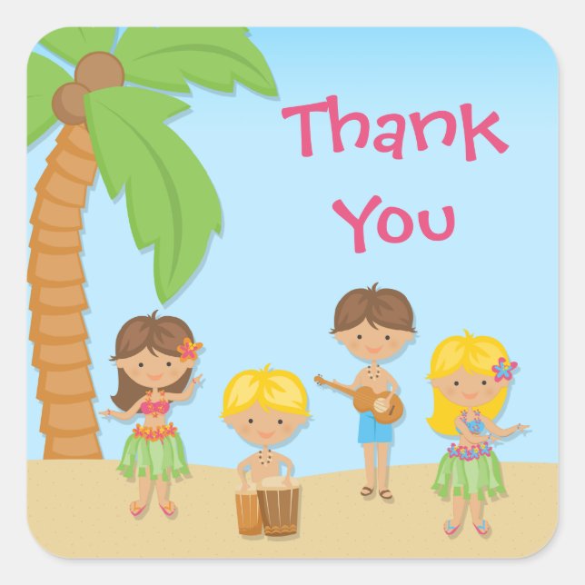 Luau Party Sticker (Vorderseite)