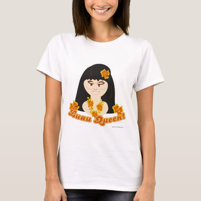 Luau Queen Niedlich Cartoon GRILLEN Girl T-Shirt (Vorderseite)