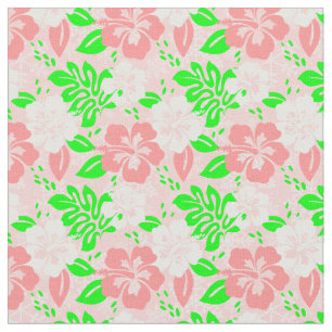 Luau rosa Weihnachten hawaiianische Hibiskus Blume Stoff