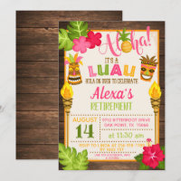 Luau-Ruhestandsfeier-Einladung