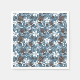 LUAU TIKI DESIGN (BLAU) SERVIETTE