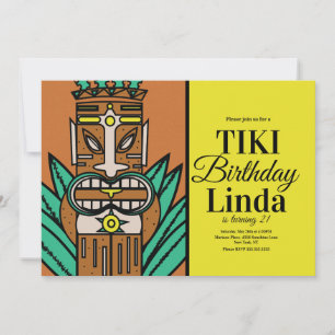 Luau Tiki Dschungel Geburtstagsfeier Einladung