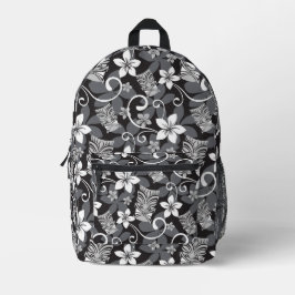 LUAU TIKI MUSTER (HOLZKOHLE) BEDRUCKTER RUCKSACK